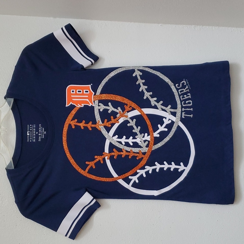 Detroit Tigers Major League Baseball Graphic Tee Shirt Size 16